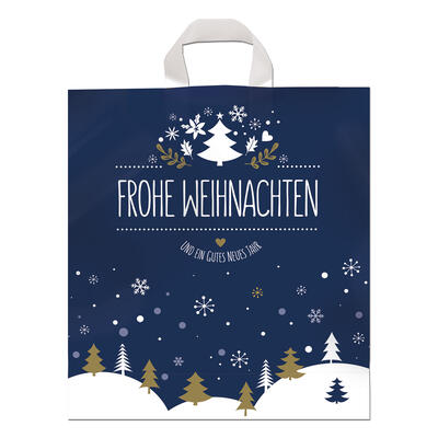 Kunststoff-Tragetasche Frohe Weihnachten