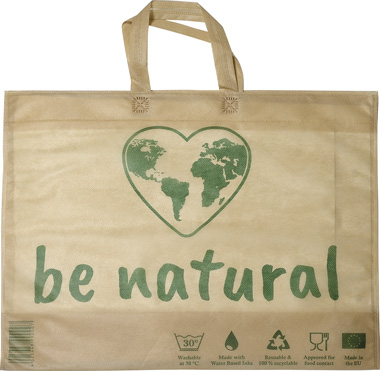 Gewebetasche PP-Vlies Be Natural 50x40+7,5 cm