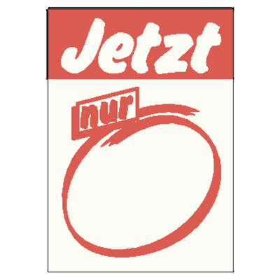 Plakatkarton Kreis Jetzt nur