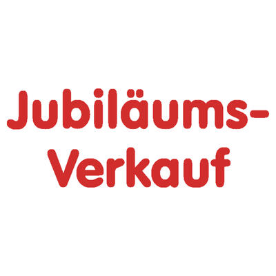 Schriftzug Jubilums-Verkauf, 120x40cm