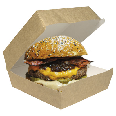 Burger-Box Gro braun 14,5x14,5x8, VE 100 Stck