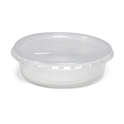 Becher mit Deckel PP rund 125g. transparent, 250St