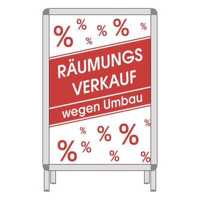 Plakat %%% Rumungsverkauf wegen Umbau %%% DIN A1