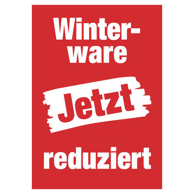 Plakat Winterware jetzt reduziert DIN A1