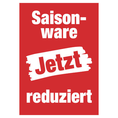 Plakat Saisonware jetzt reduziert DIN A1