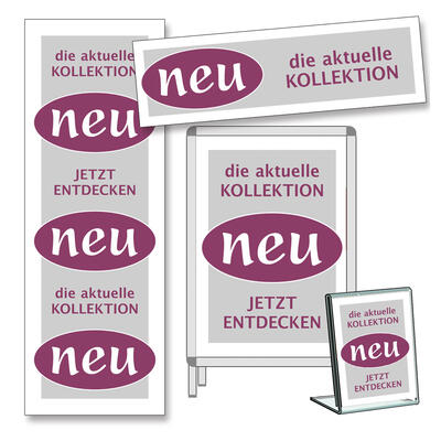 4-teiliges Plakat-Set die aktuelle Kollektion