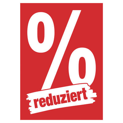 Plakat reduziert % DIN A1