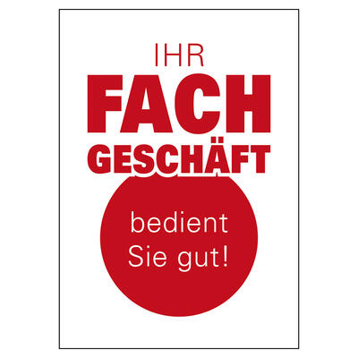 Plakat Ihr Fachgeschft DIN A1, rot