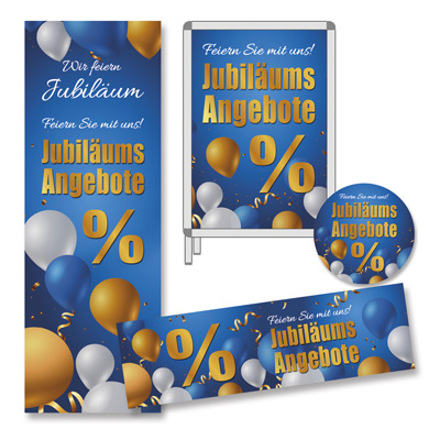 Deko-Sortiment Jubilums Angebote