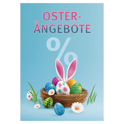 Plakat Oster-Angebote %, DIN A1