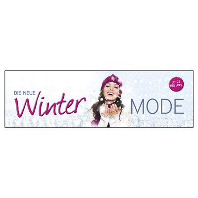 Papierplakat Die neue Winter-Mode,100x30cm