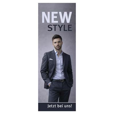 Langbahn New Style Herrenmode, 48x138 cm