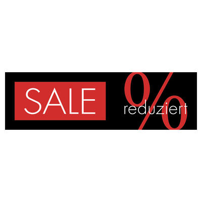 Ankleber Sale reduziert %, 100x30cm