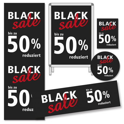 Deko-Sortiment Black Sale bis zu 50% reduziert 5-teilig