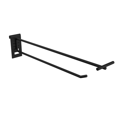 Einzelhaken fr Gitter mit Oberstab, schwarz matt