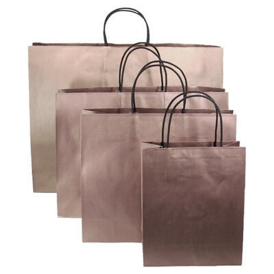 Papiertragetasche Milano Bronzo mit Textilkordel