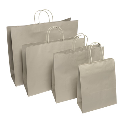 Papiertasche Milano Platino mit Textilkordel