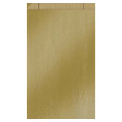 Papierflachbeutel gold mit Klappe