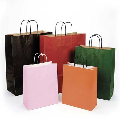 Papiertragetaschen farbig mit Kordel