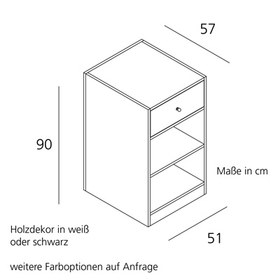 Einsatzmodul Cassa 1x Schublade/Fachboden