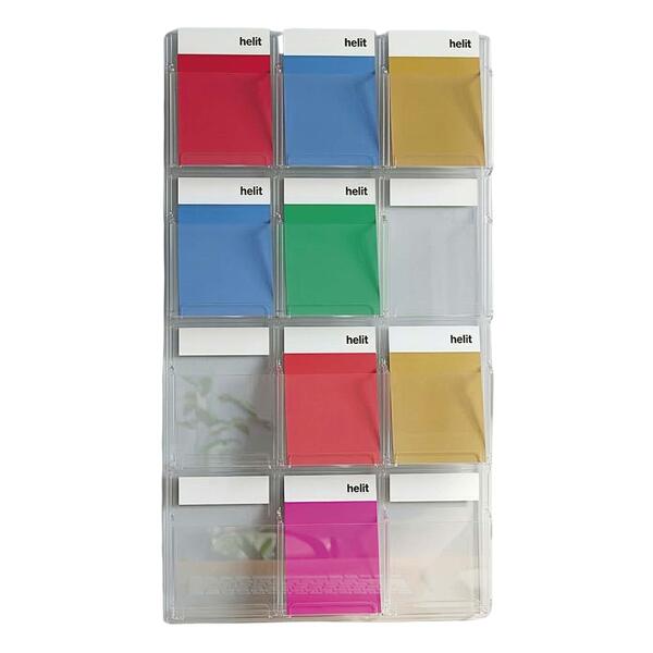 Wandprospekthalter Clearly 12xDIN A4