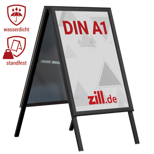 Kundenstopper Outdoor Wasserfest DIN A1 schwarz