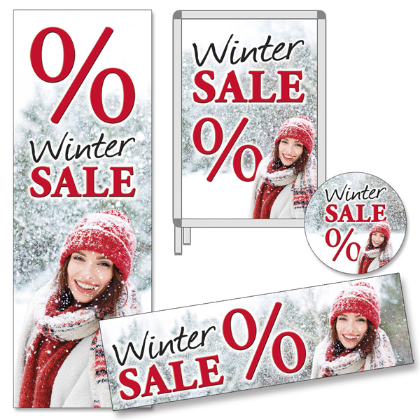Deko-Sortiment Winter Sale %, 4-teilig