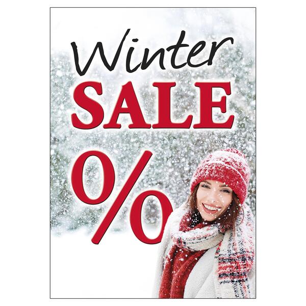 Plakat Winter SALE %, DIN A1