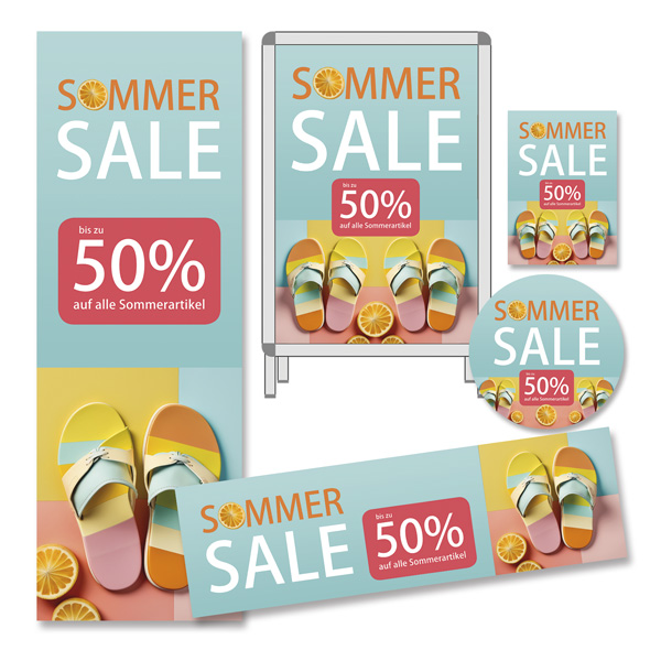 Deko-Sortiment Sommer Sale I, 5-teilig