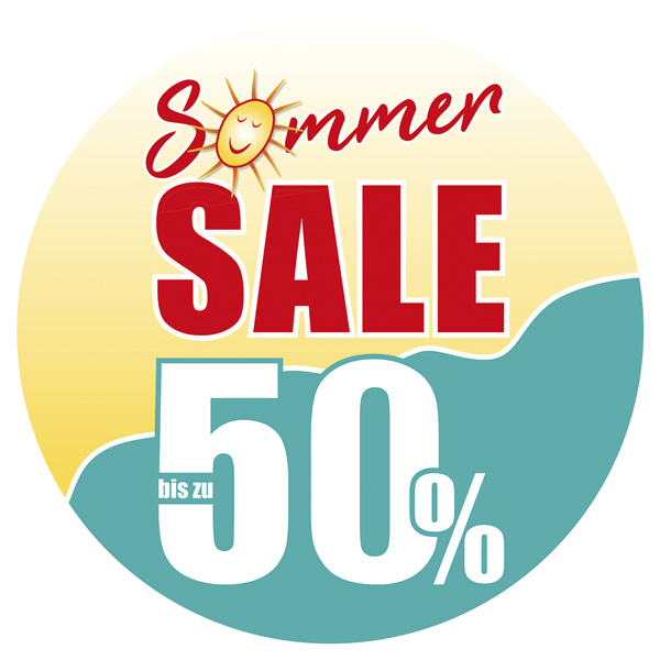 Ankleber Sommer Sale 50%,  32 cm
