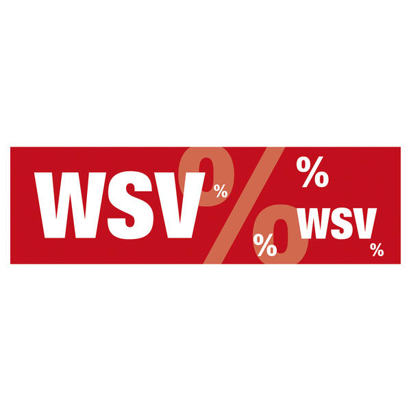 Papierplakat WSV %, 100x30 cm
