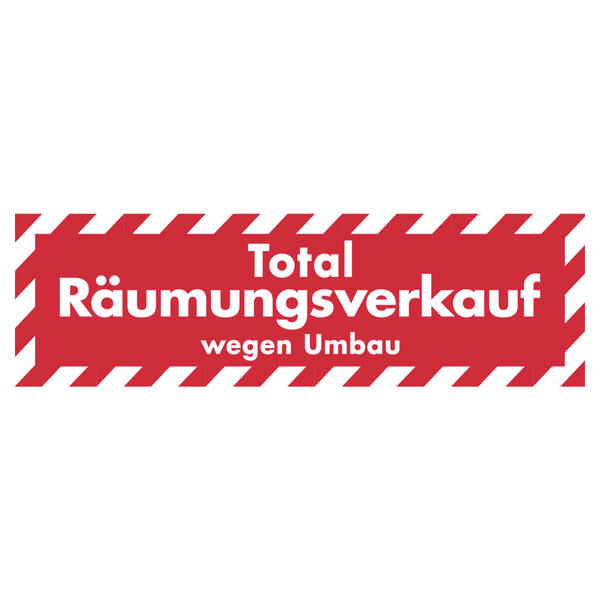 Aufkleber Total R�umungsverkauf
