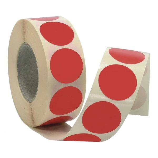 1000 Etiketten leuchtrot blanko