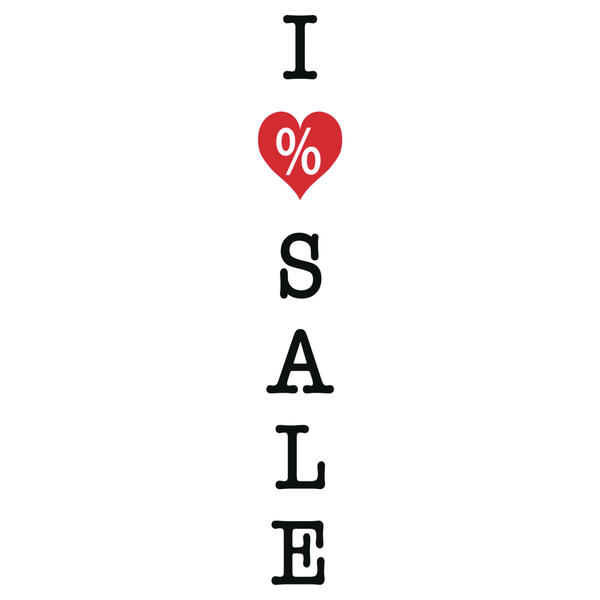 Hnge-Kunststoff-Display I love SALE