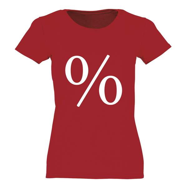 Damen T-Shirt % Gre S
