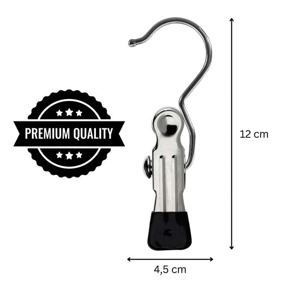 Metall Einzelklammer 7 cm, gummiert