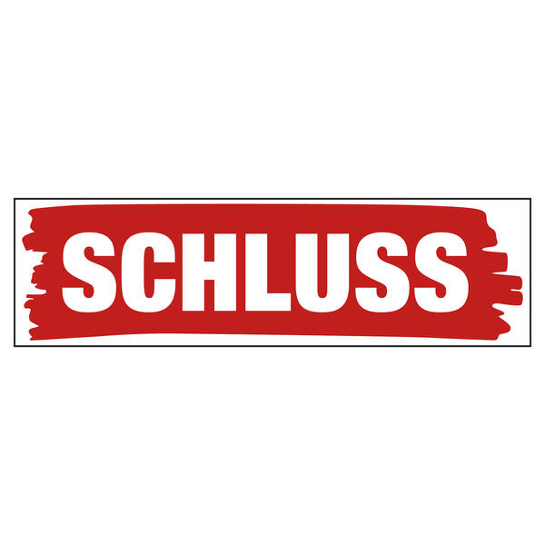 Papierplakat Schluss Papierplakate fürs Schaufenster Räumungsverkauf & SALE Plakate