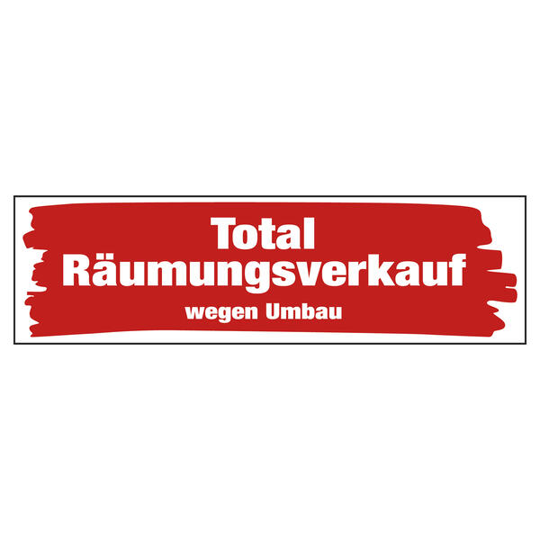 Papierplakat Total Rumunsverkauf - Wischer