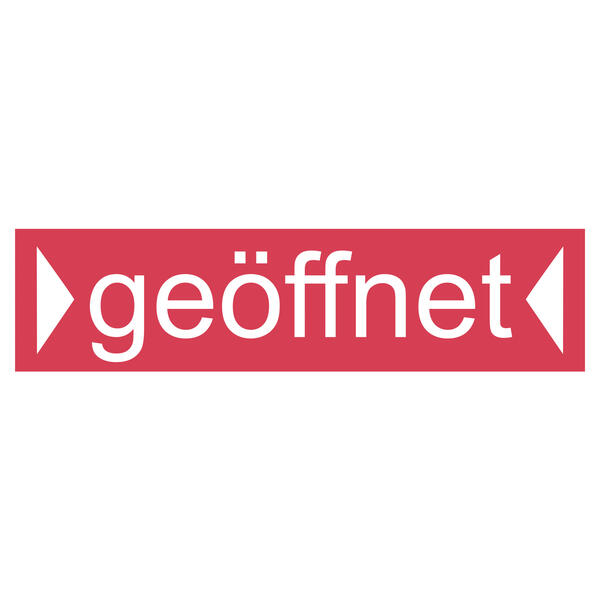Ankleber geffnet Gre 80x20 cm