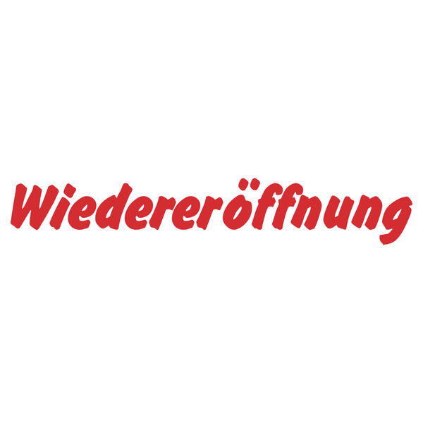 Papierplakat Wiedererffnung