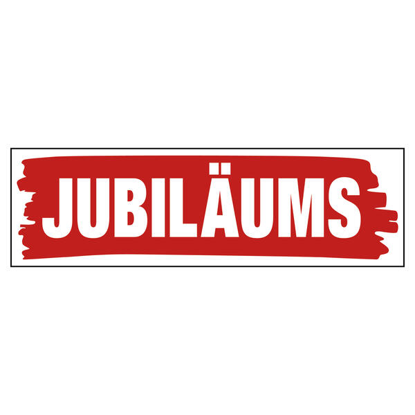 Papierplakat Jubilums 100x30 cm