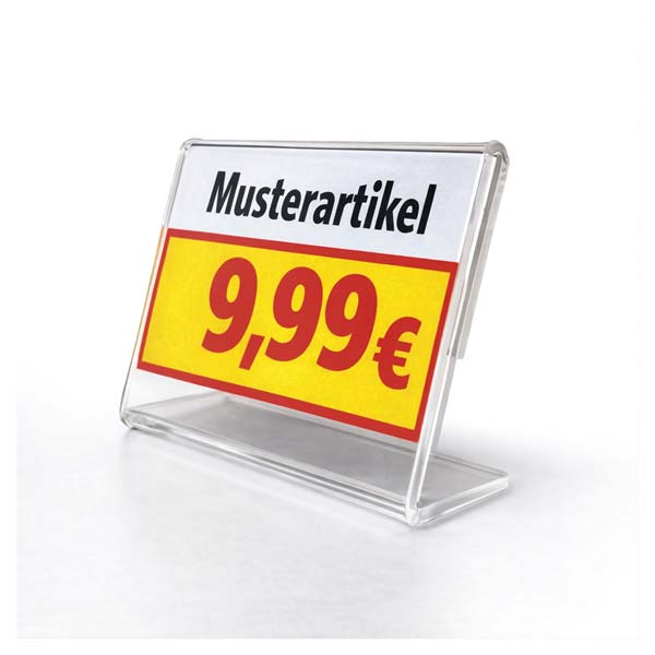 Preisschildhalter Querformat B60�H40mm aus Acryl
