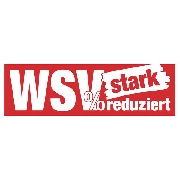 Papierplakat WSV % stark reduziert 100x30 cm