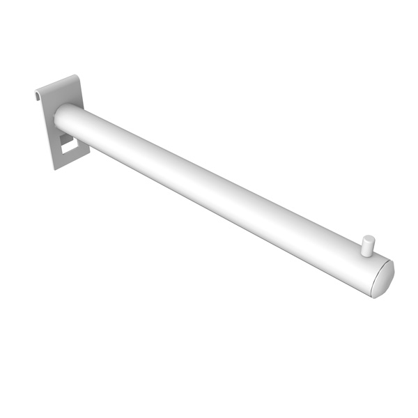 Abhngearm gerade fr Gitter, wei matt, 2,5x31,5 cm