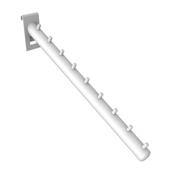 Abhngearm schrg fr Gitter, wei matt, 25x300x195 mm