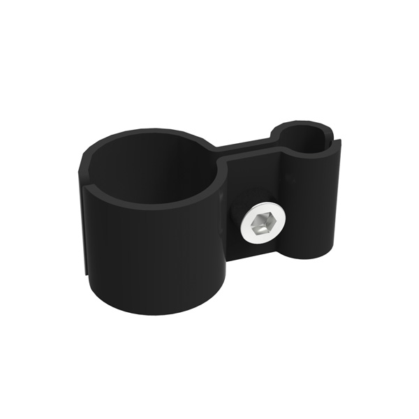 Drahtgitterverbinder 25, schwarz matt, 57x30x25 mm