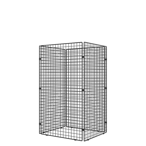 Ladenbau Gitterwand 4-teilig, schwarz