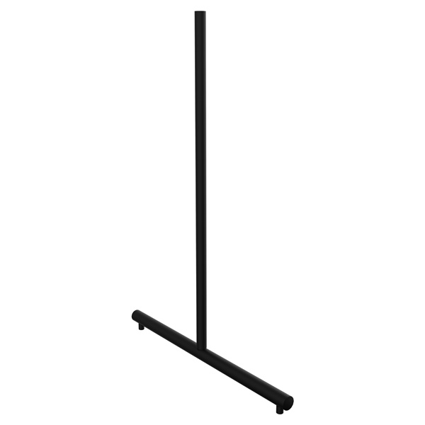 T-Stnder fr Ladenbaugitter, schwarz matt, 835x600x32 mm
