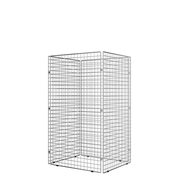 Ladenbau Gitterwand 4-teilig, verchromt