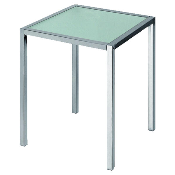 Vorlagetisch 70x70xH88 cm, verchromt/satiniert